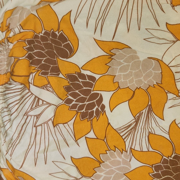 Fighting Eel Ava Sky Top Oceana Cream Palawan Sunflower Blouse Off-Shoulder XS - Picture 14 of 14